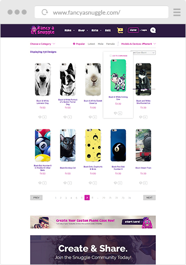Fancy a snuggle website create custom phone cases example 2
