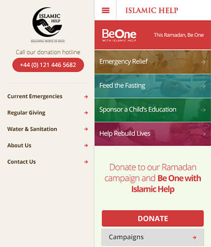 Islamic Help mobile responsive 3