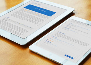 Pitney Bowes device responsive website